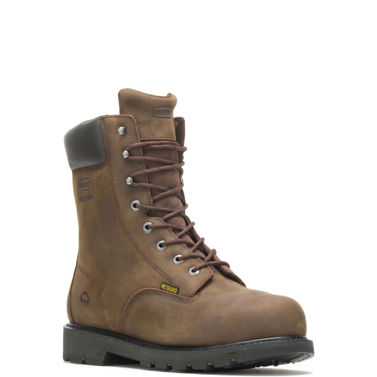 McKay Waterproof Steel-Toe 8” Work Boot, Brown, dynamic 2