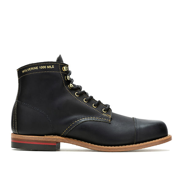 1000 Mile x Rawlings Gold Glove Award® Cap-Toe Original Boot, Black & Gold, dynamic