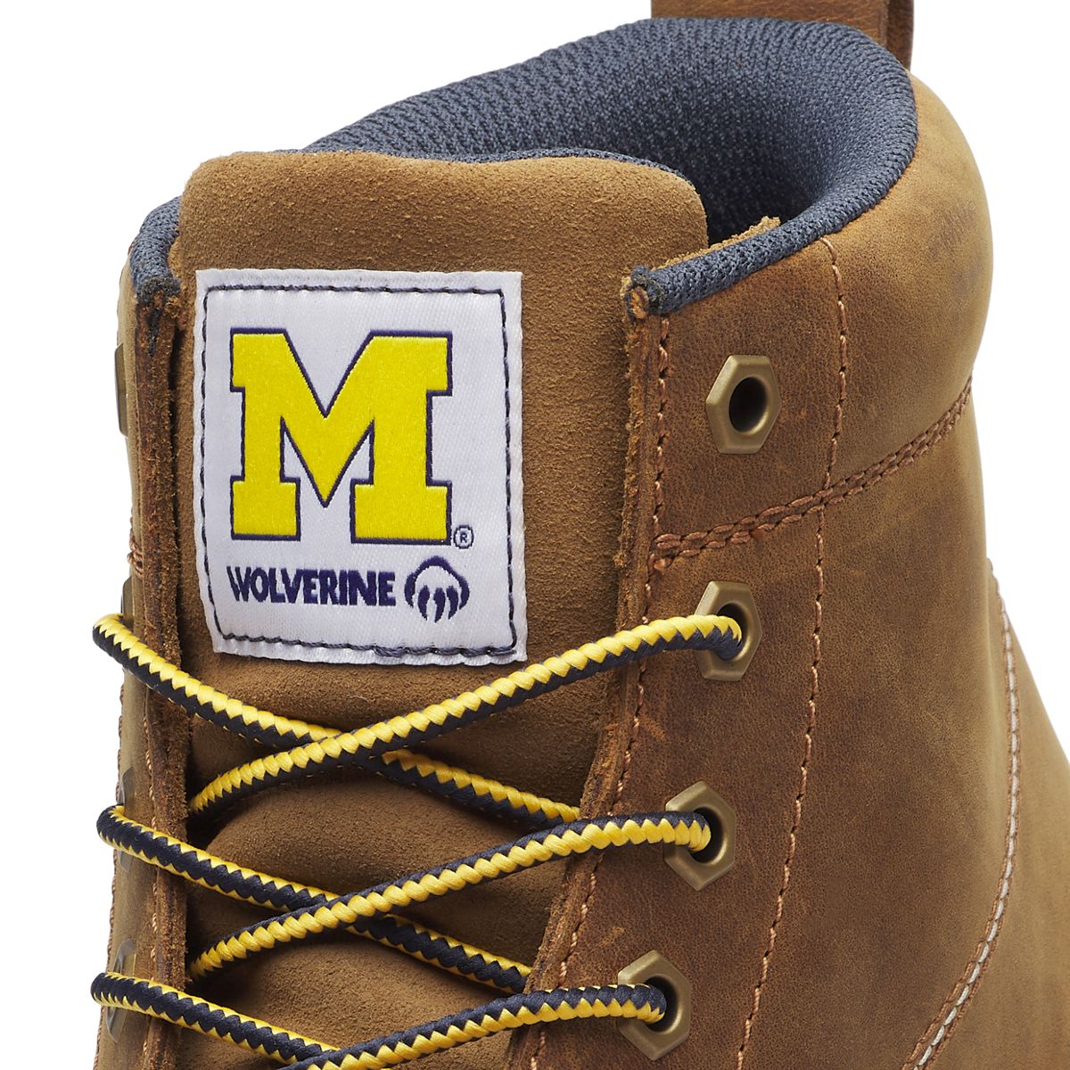 Wolverine x Valiant University of Michigan Floorhand Moc Toe Work Boot, Tan, dynamic 4