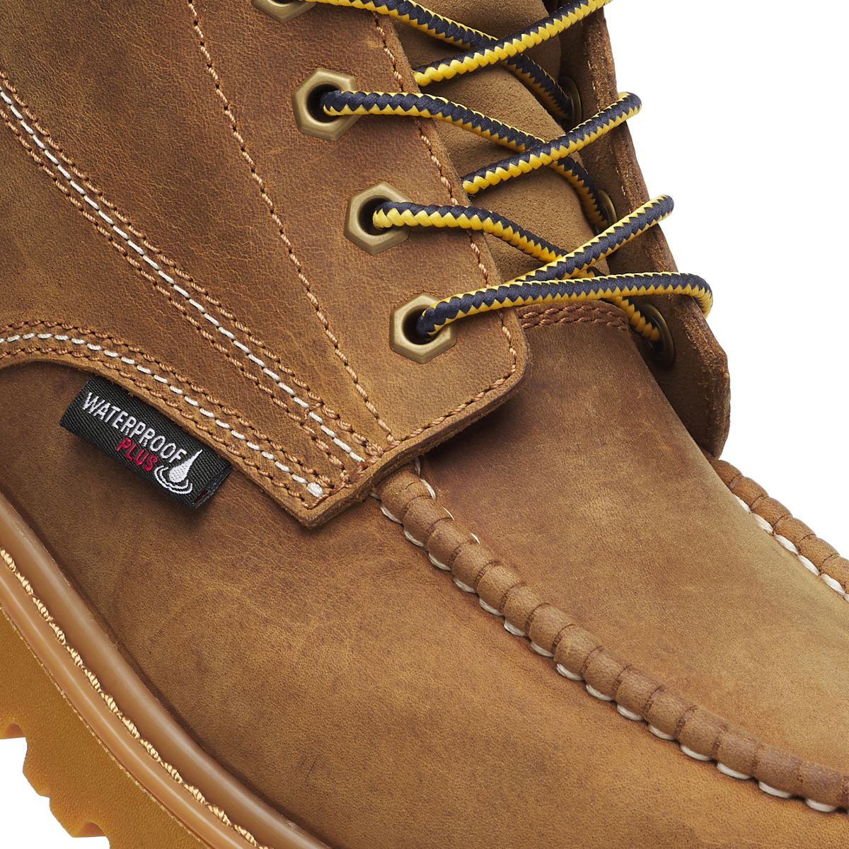 Wolverine x Valiant University of Michigan Floorhand Moc Toe Work Boot, Tan, dynamic 8
