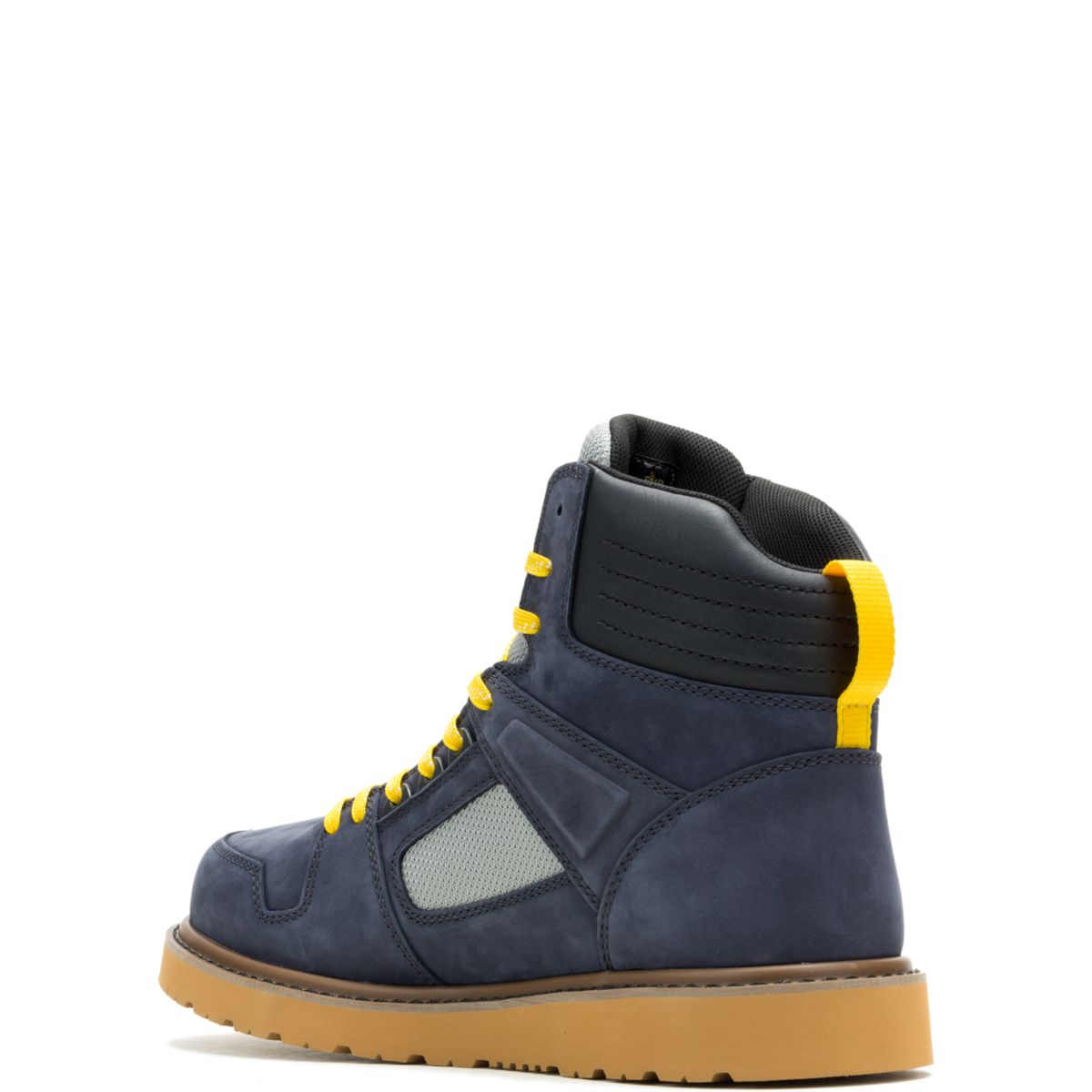 Men's Wolverine x Valiant University of Michigan Maker Wedge 6" Work Boot, Navy, dynamic 3