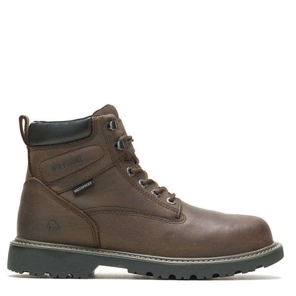 Floorhand Waterproof Steel-Toe 6" Work Boot, Dark Brown, dynamic