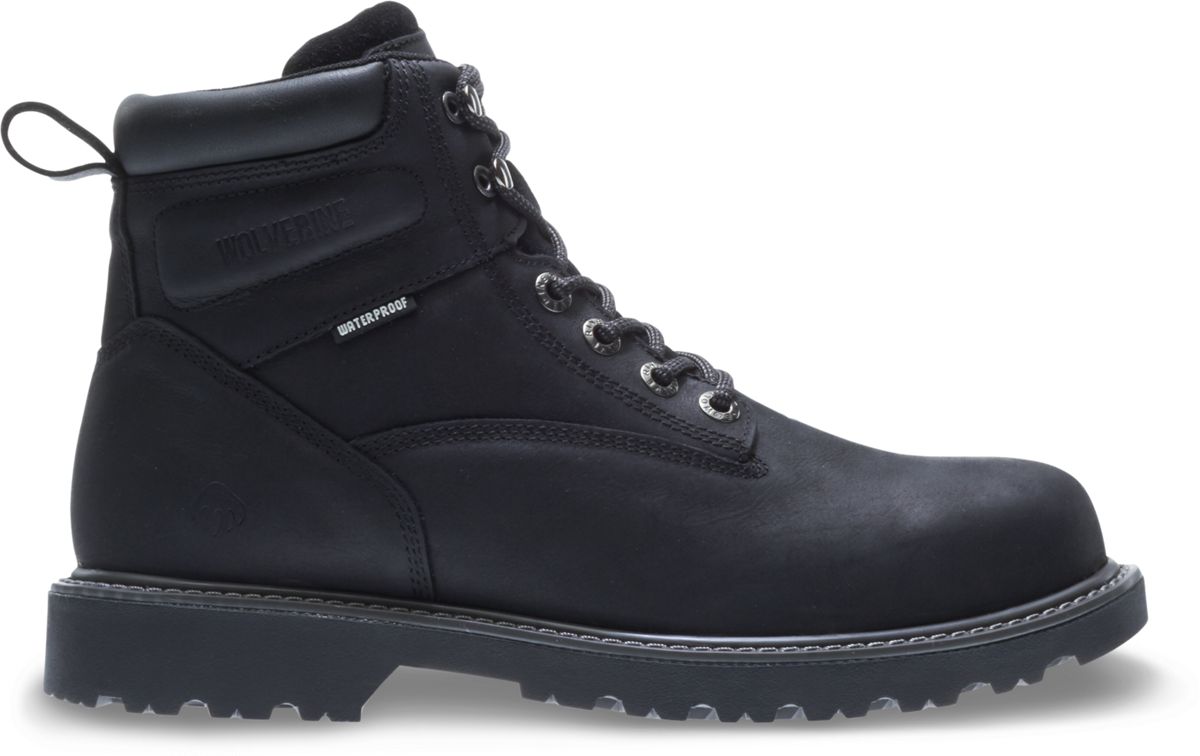 cheap black steel toe boots