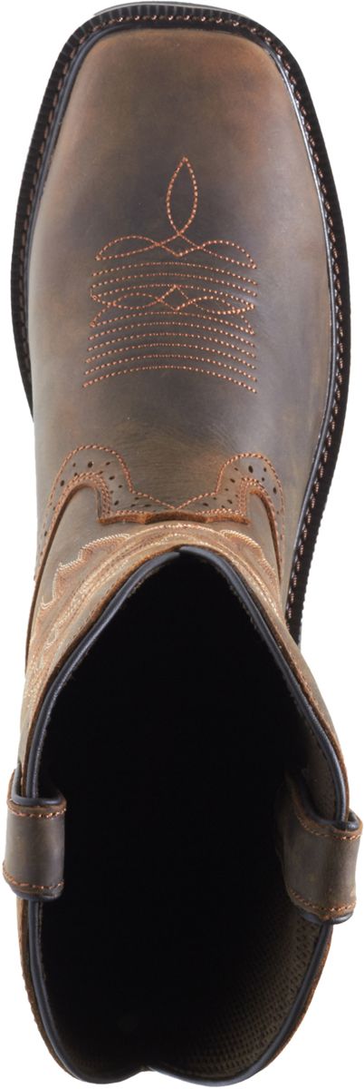 Rancher Square-Toe Steel-Toe Wellington, Dk Brown/Rust, dynamic 5