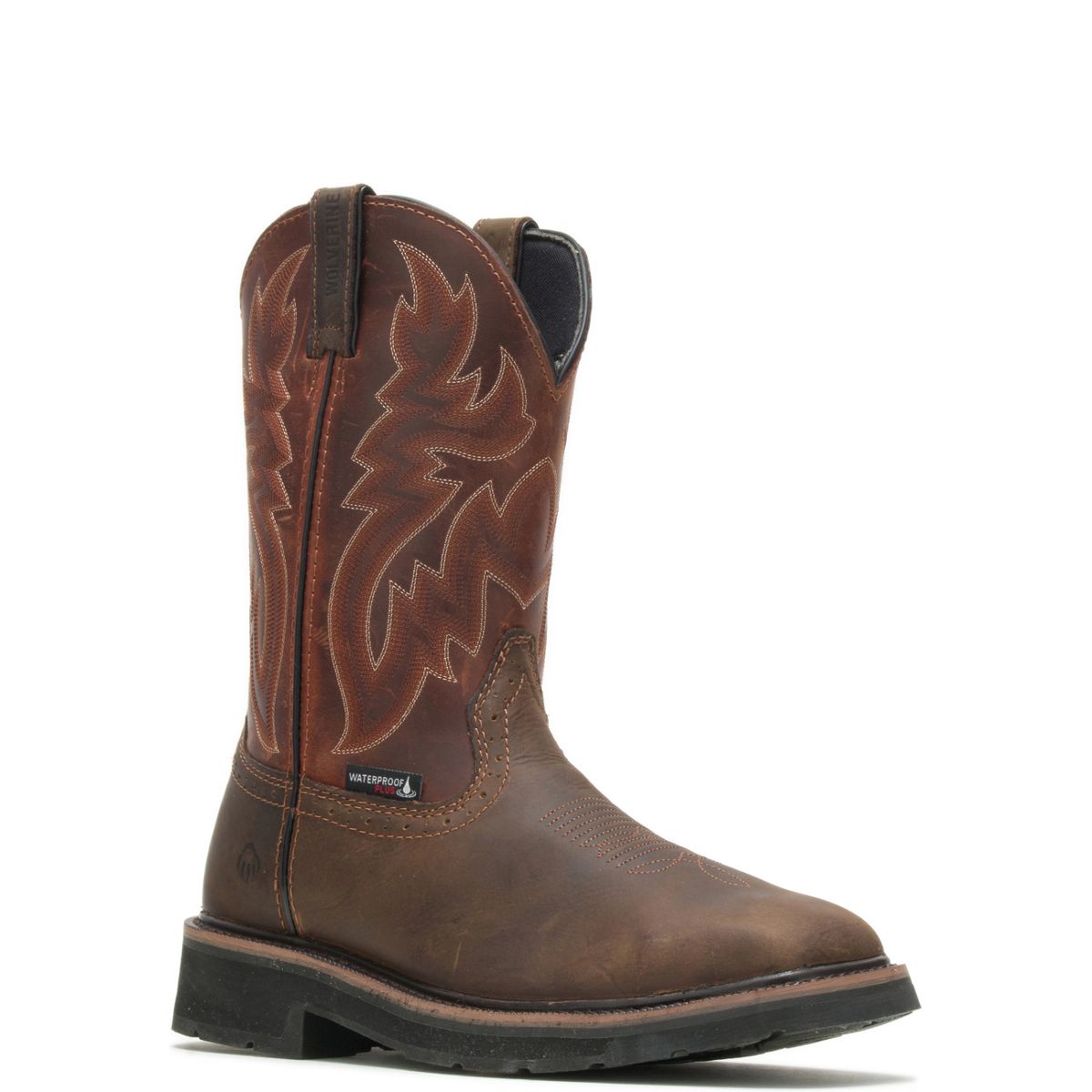 Rancher Waterproof Steel-Toe Wellington, Rust/Brown, dynamic 2