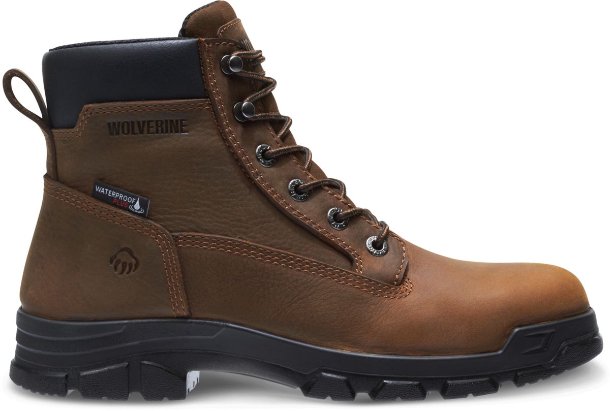 wolverine slip on steel toe work boots
