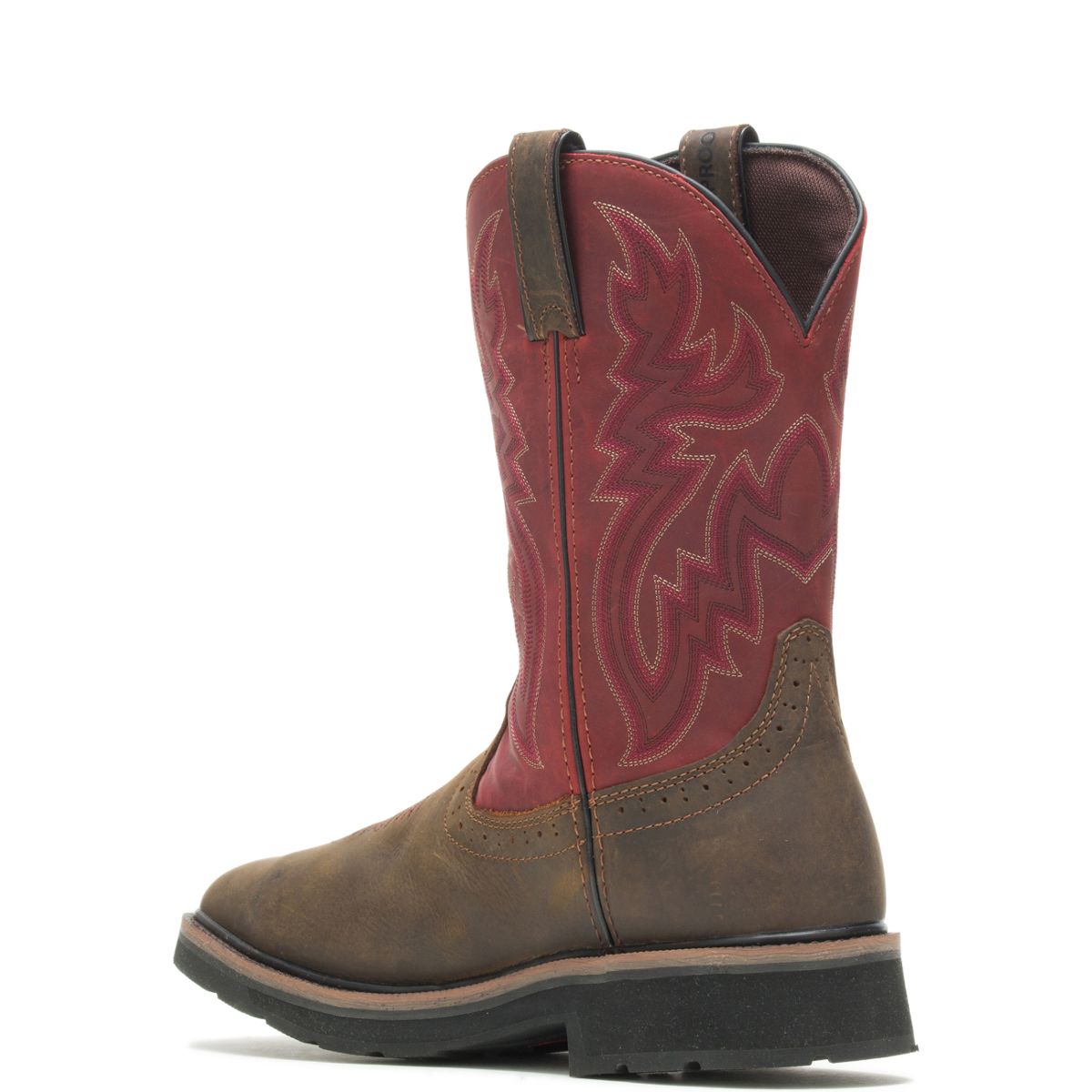 Rancher Met Guard Steel-Toe Wellington, Brown/Red, dynamic 3