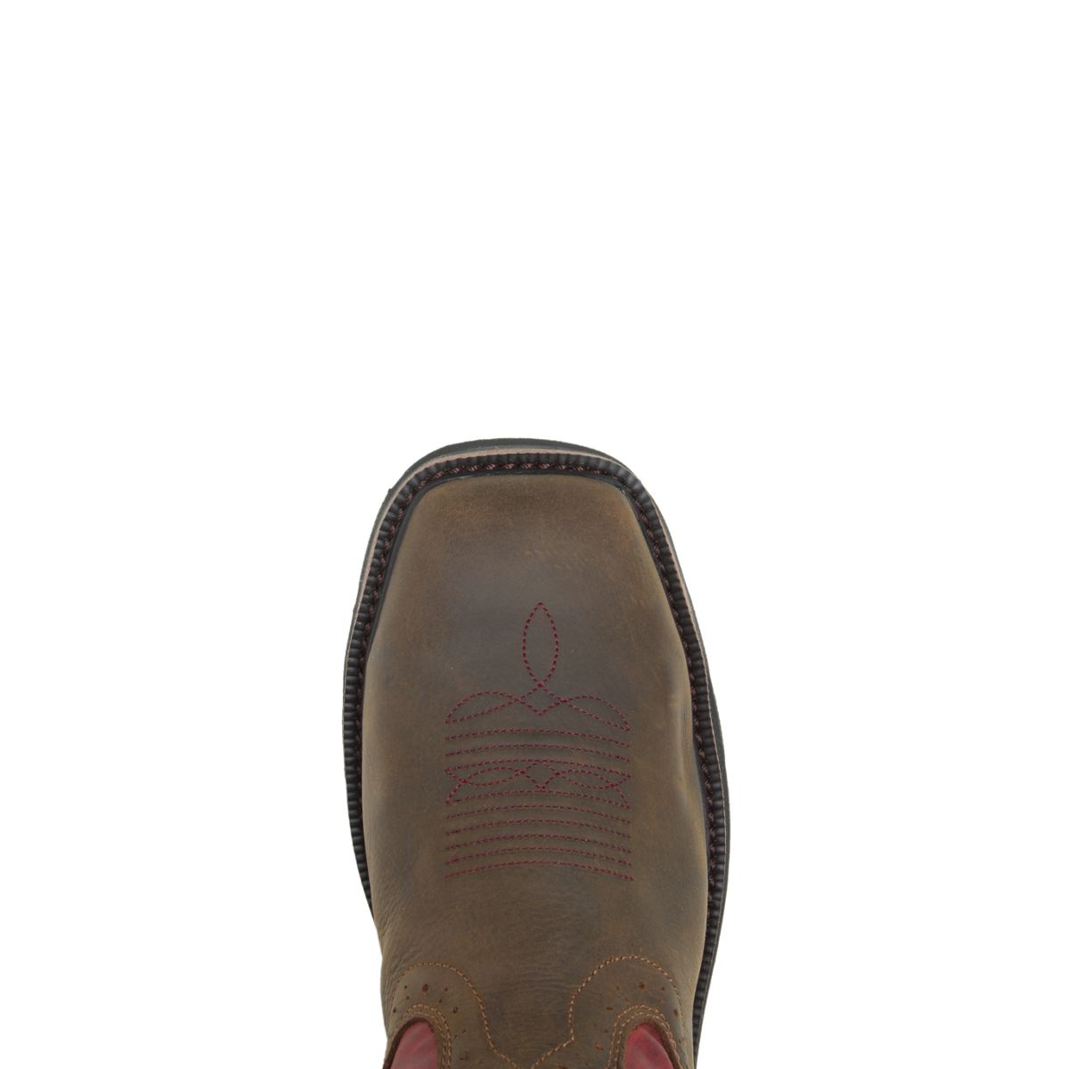 Rancher Met Guard Steel-Toe Wellington, Brown/Red, dynamic 5