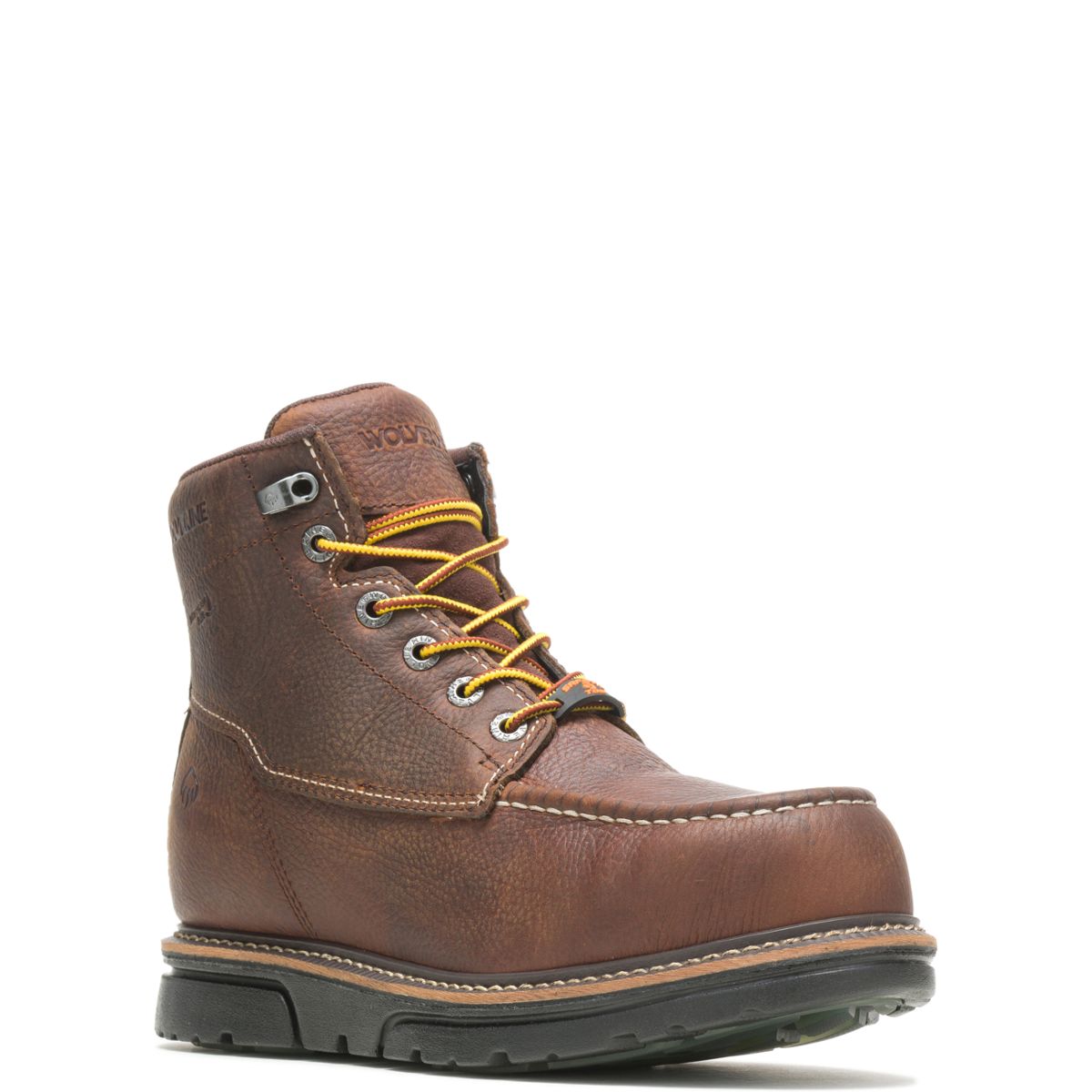 I-90 DuraShocks® Moc-Toe CarbonMAX® 6" Work Boot, Brown, dynamic 2