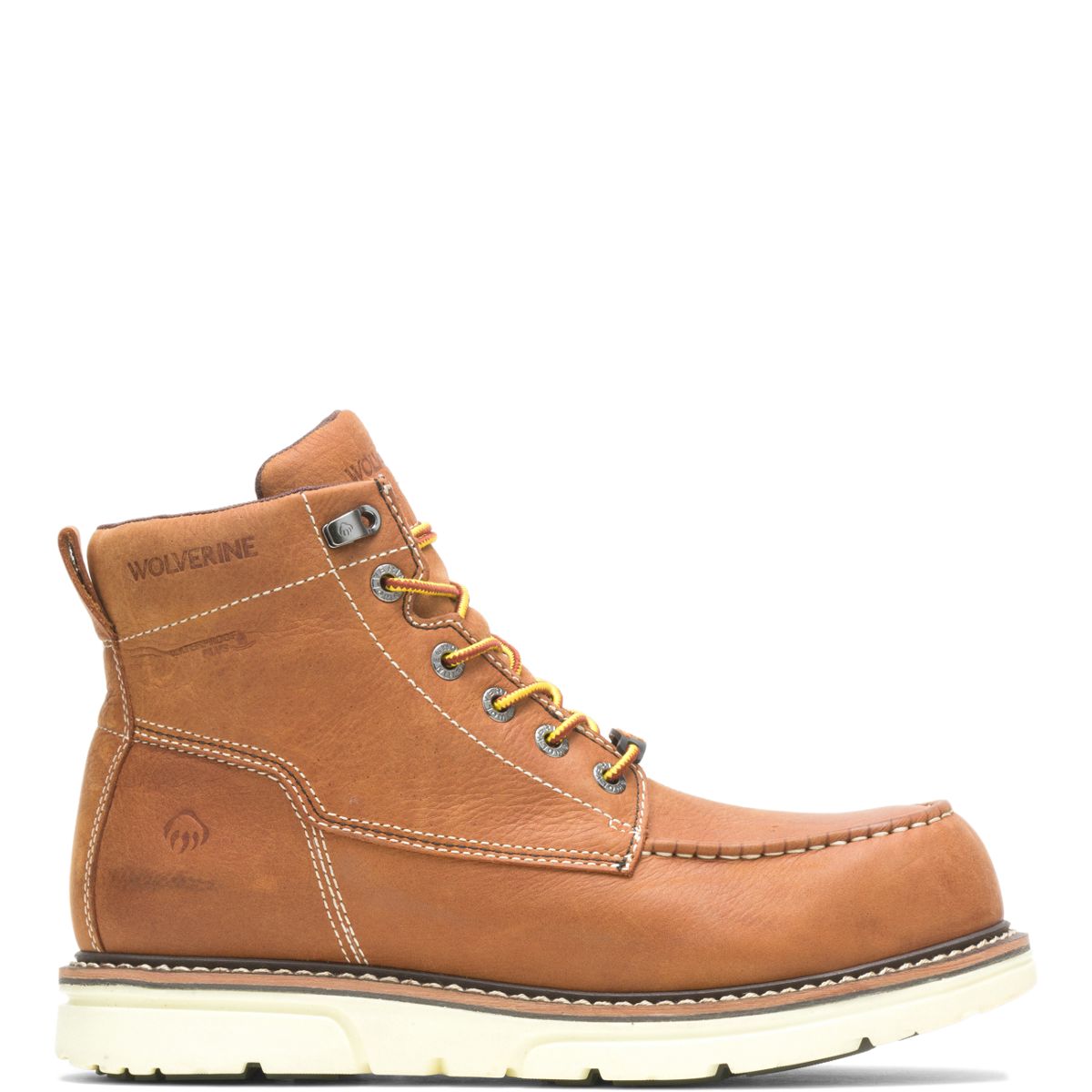 I-90 DuraShocks® Moc-Toe CarbonMAX® 6" Work Boot, Tan, dynamic 1