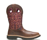 Rancher Durashocks® Steel Toe Wellington, Red, dynamic