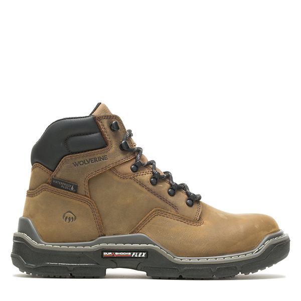 Raider DuraShocks® Waterproof 6" CarbonMAX® Work Boot, Brown, dynamic