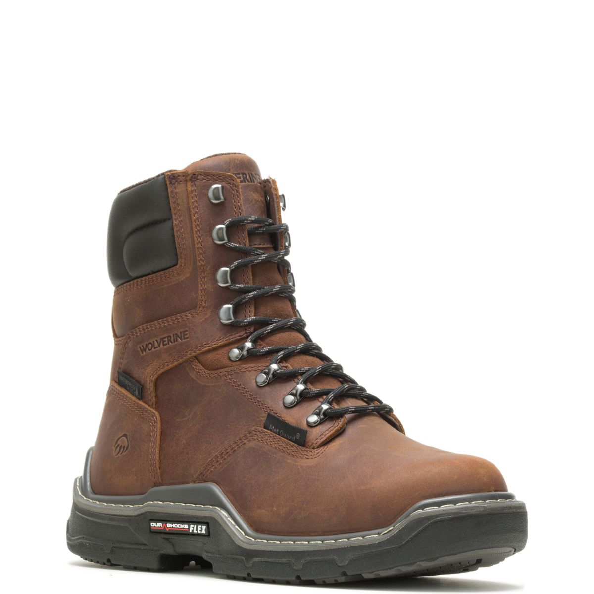 Raider DuraShocks® Waterproof 8" Met-Guard Work Boot, Peanut, dynamic 2