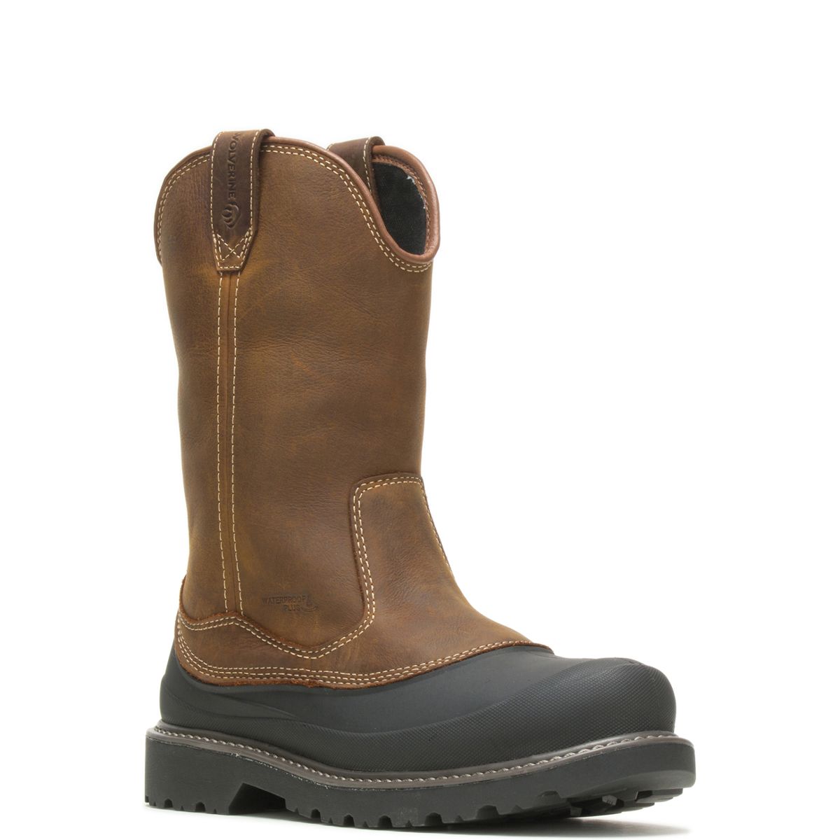 Floorhand Swamp Steel-Toe Work Wellington, Dark Brown, dynamic 2