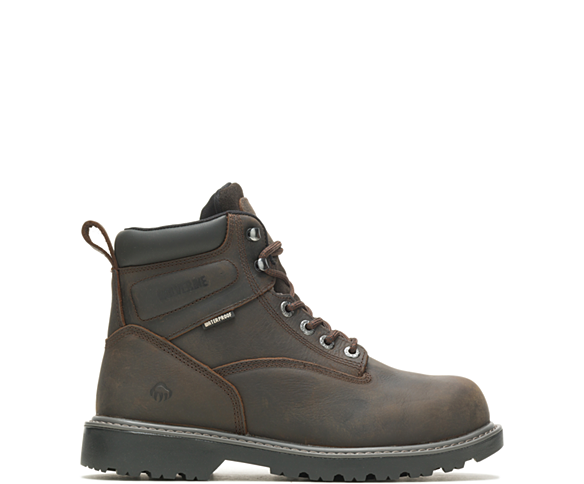 Floorhand Insulated 6" Steel-Toe Work Boot, Dark Brown, dynamic