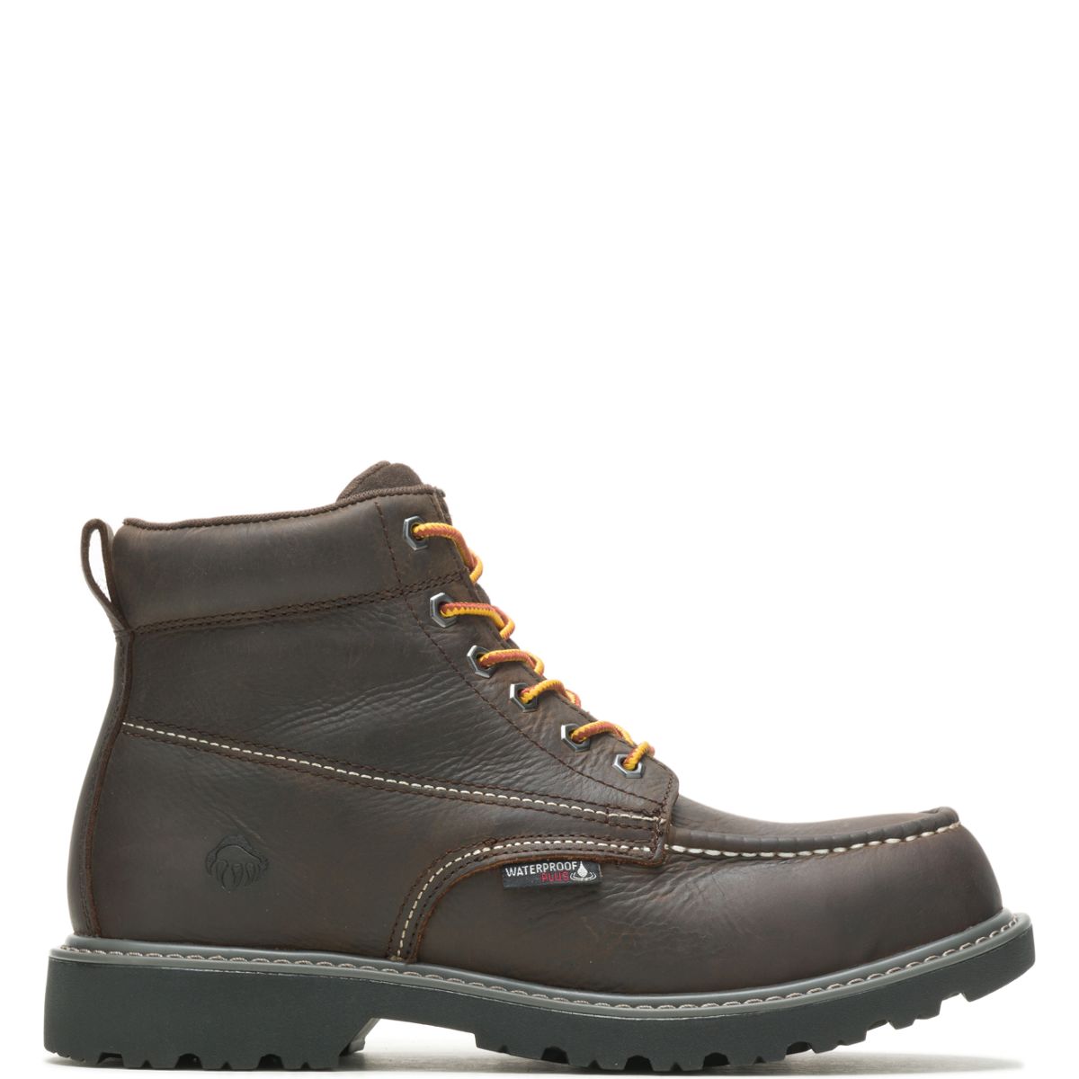 Floorhand Moc-Toe 6" Steel-Toe Work Boot, Dark Brown, dynamic