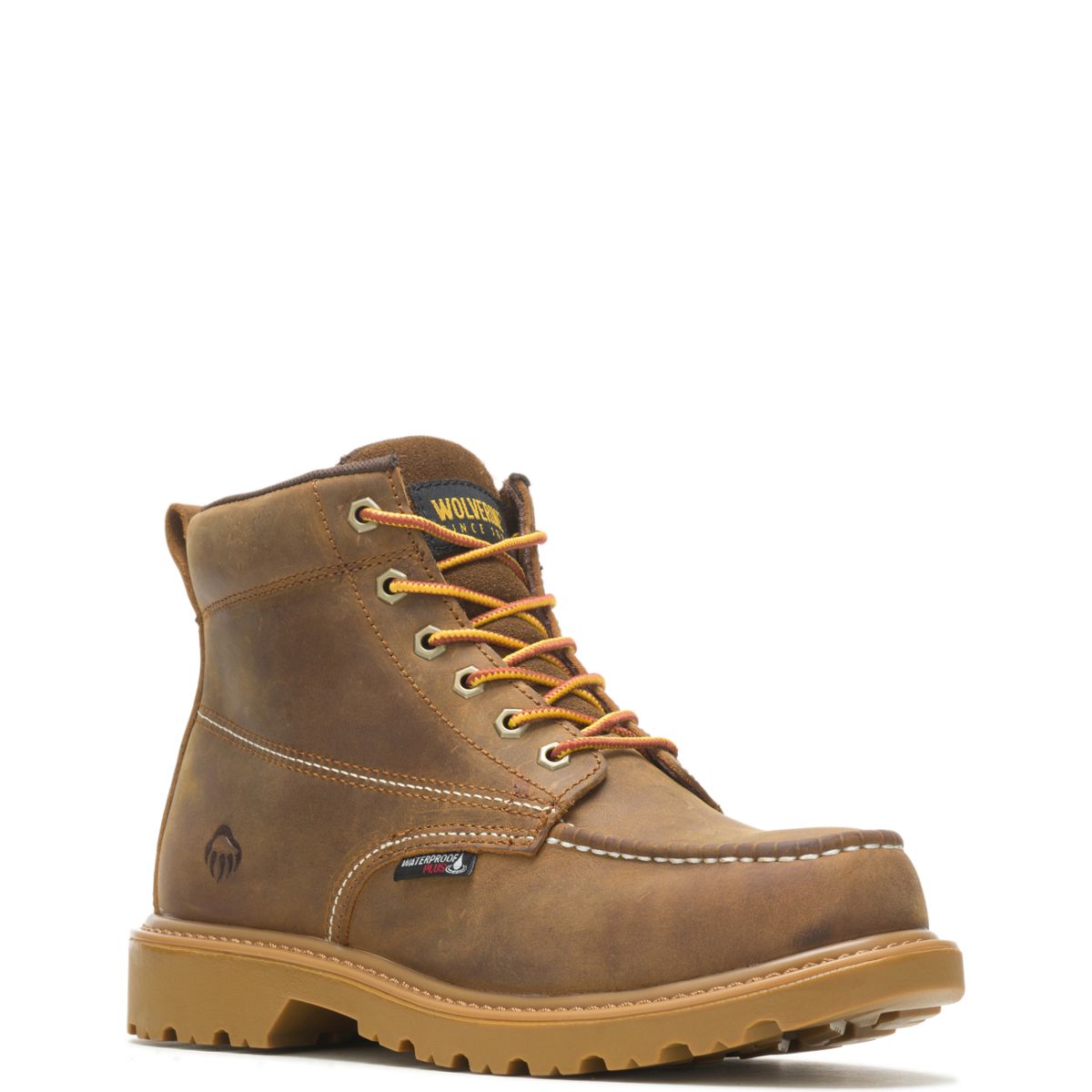 Floorhand Moc-Toe 6" Steel-Toe Work Boot, Tan, dynamic 2