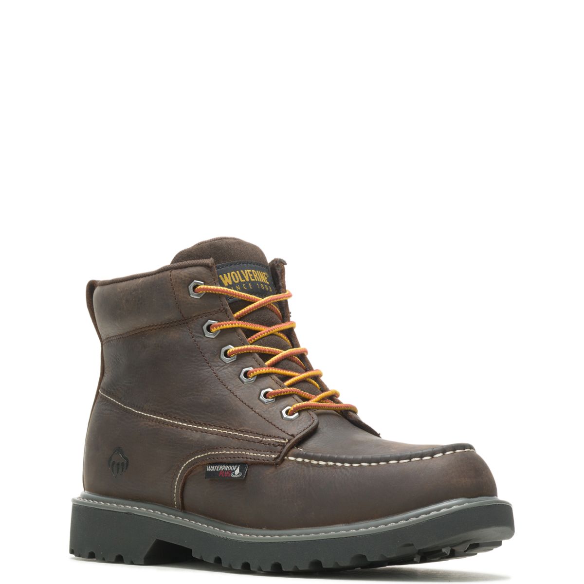 Floorhand Moc Toe 6” Work Boot, Dark Coffee, dynamic 2