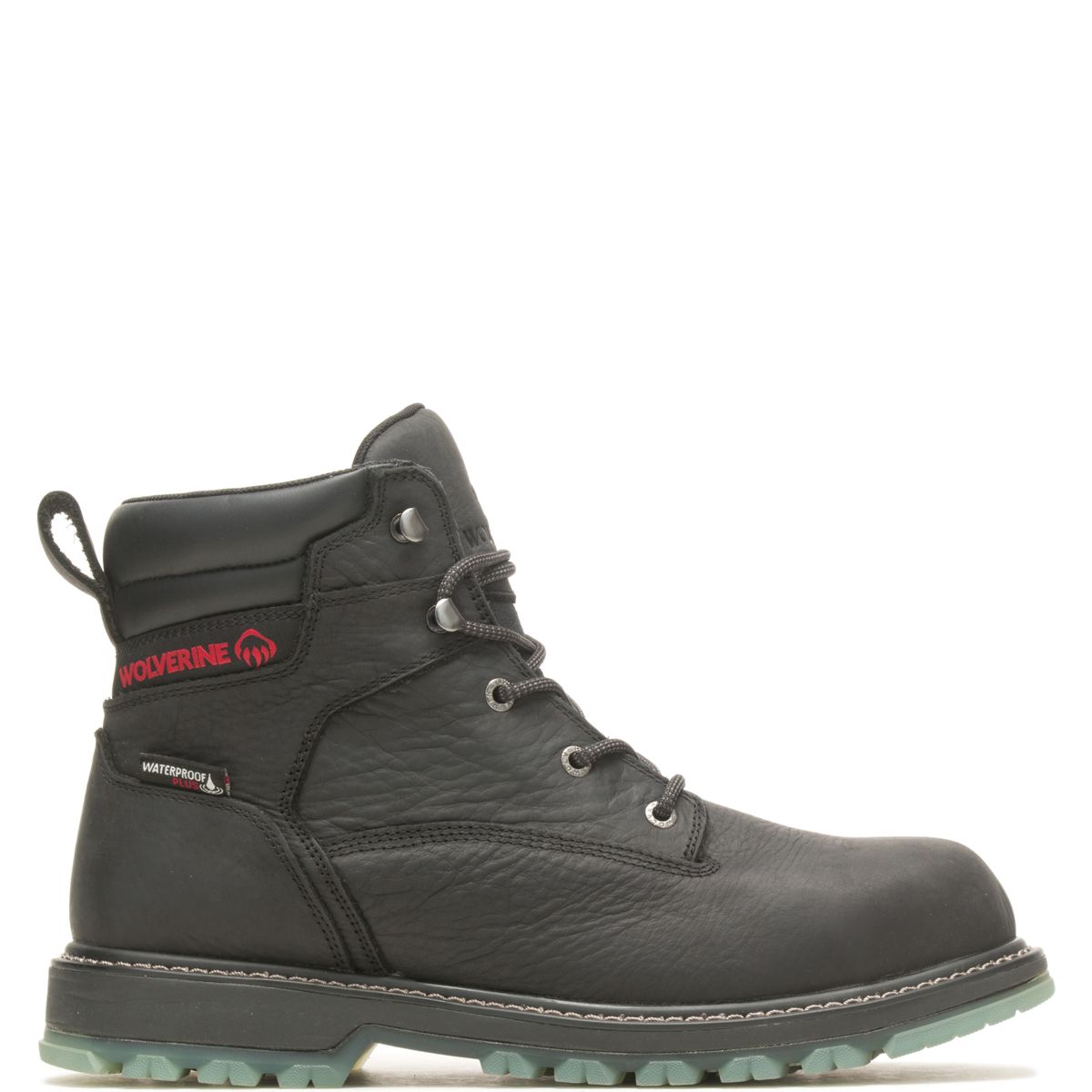 Wolverine boots clearance black steel toe