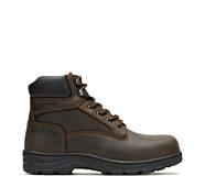 Carlsbad Waterproof 6" Steel-Toe Work Boot, Brown, dynamic
