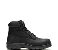 Carlsbad Waterproof 6" Steel-Toe Work Boot, Black, dynamic