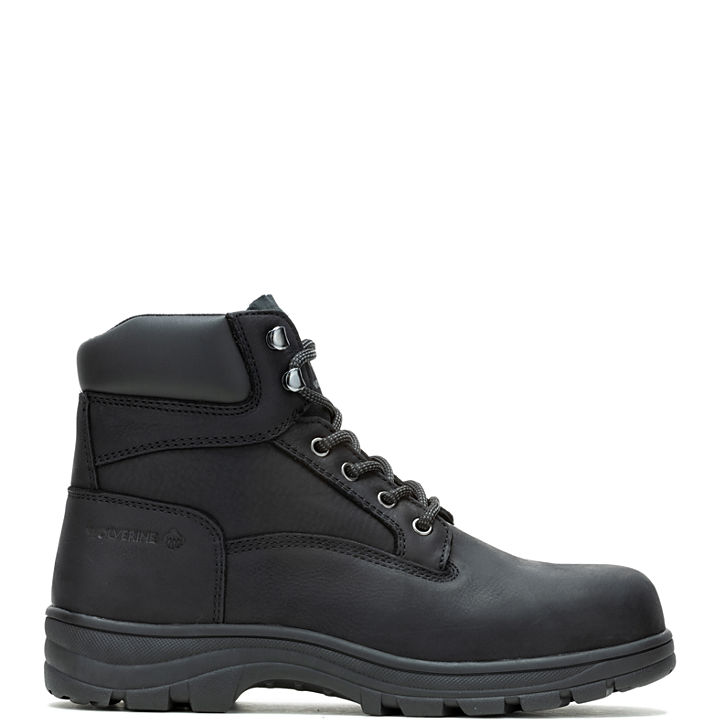 Carlsbad 6" Steel-Toe Work Boot, Black, dynamic