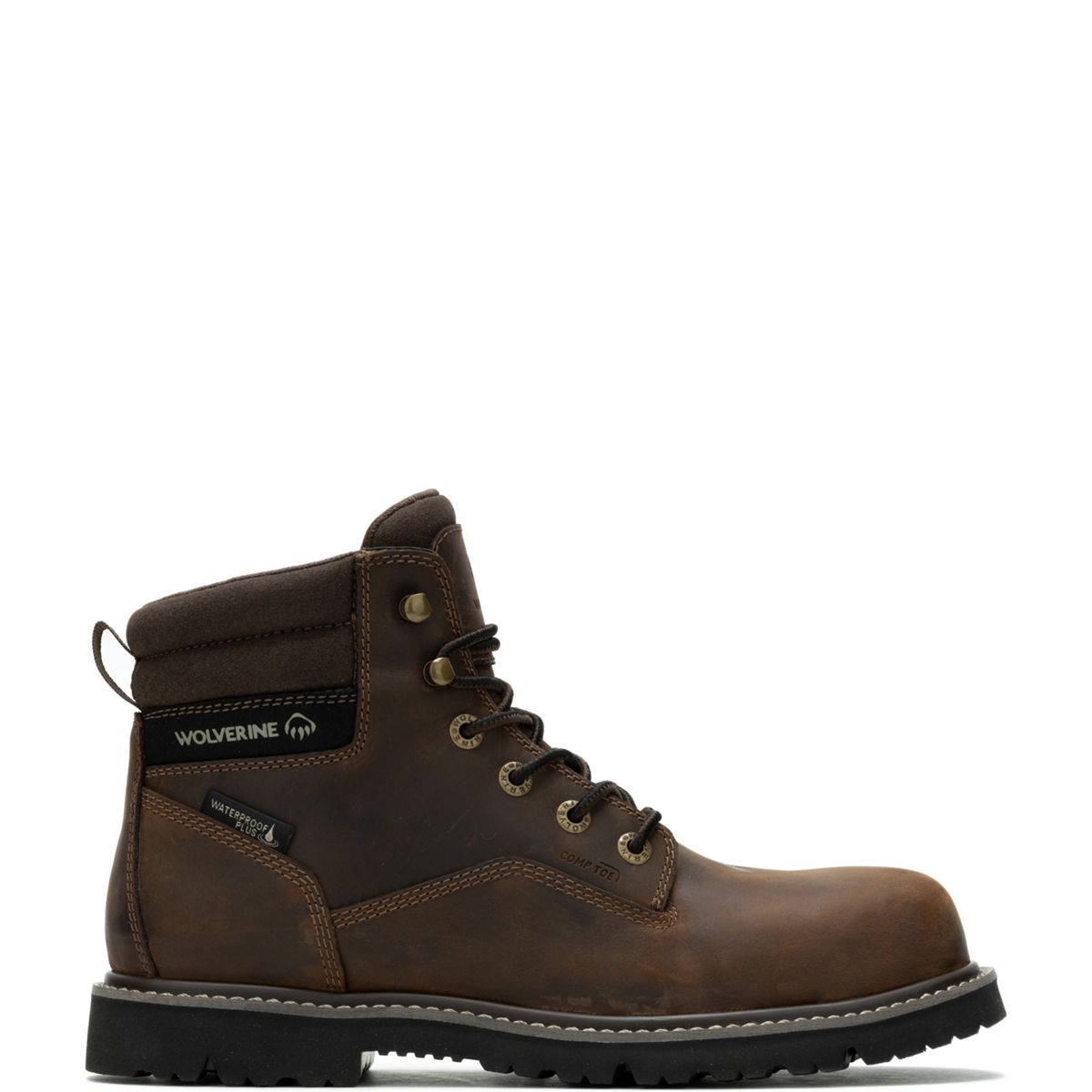 Revival 6" Composite-Toe Work Boot, Dark Brown, dynamic