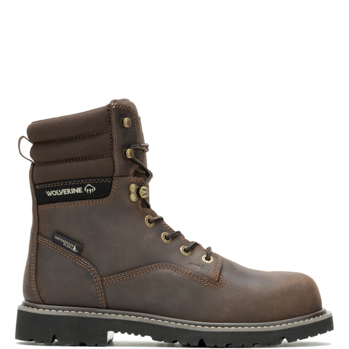 Revival 8" Composite-Toe Work Boot, Dark Brown, dynamic