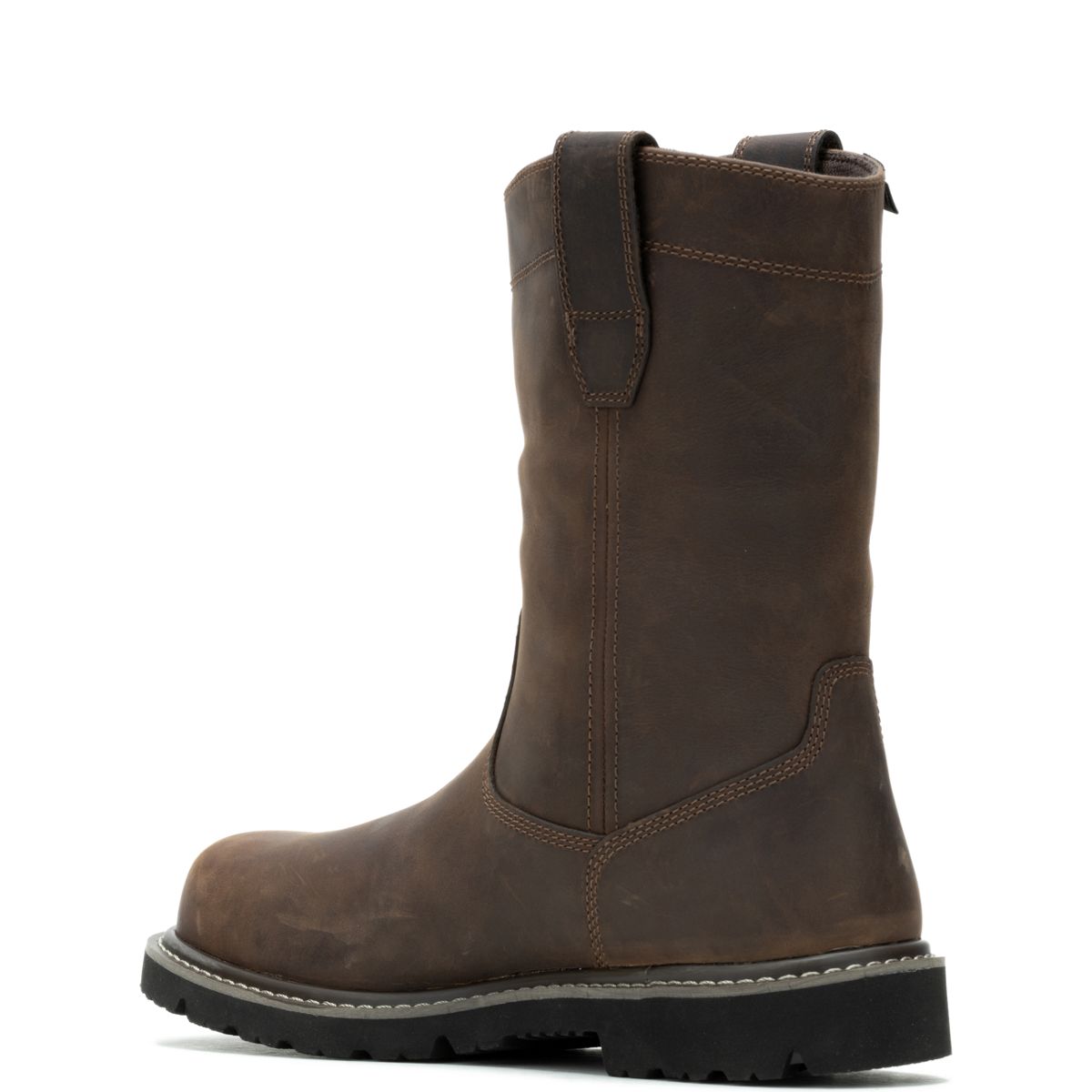 Revival Composite-Toe Work Wellington, Dark Brown, dynamic 3