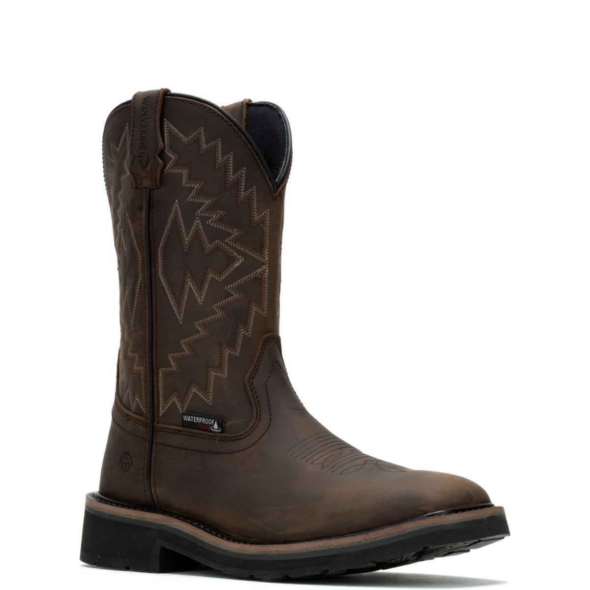 Rancher Arrow Steel-Toe Wellington Work Boot, Dark Brown, dynamic 2
