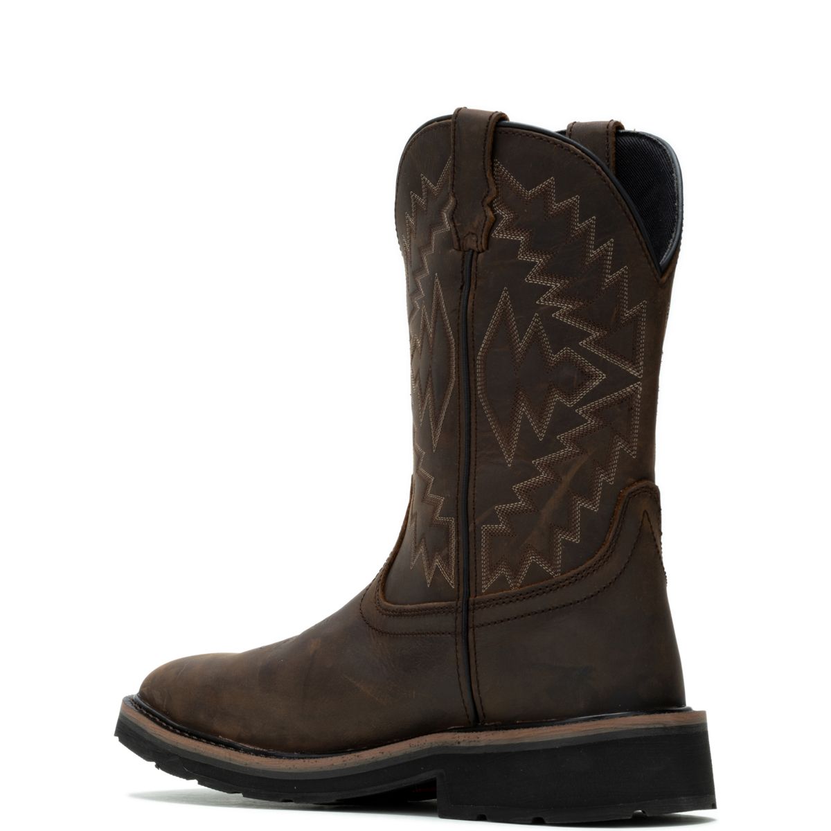 Rancher Arrow Steel-Toe Wellington Work Boot, Dark Brown, dynamic 3