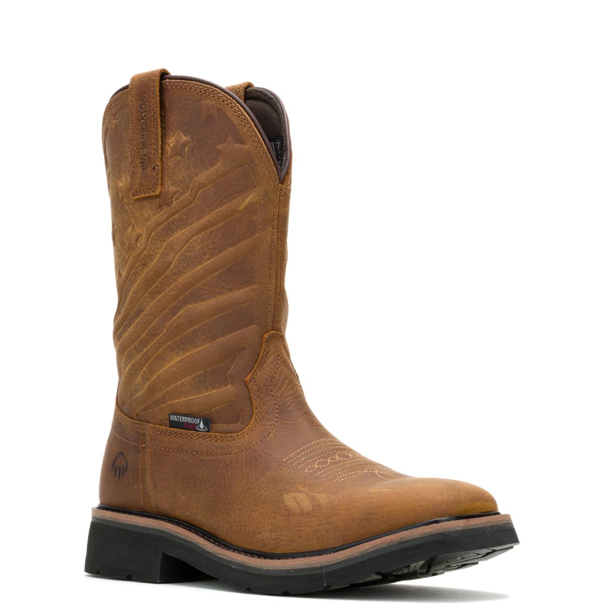 Rancher Flag LX Wellington Work Boot, Brown, dynamic 2