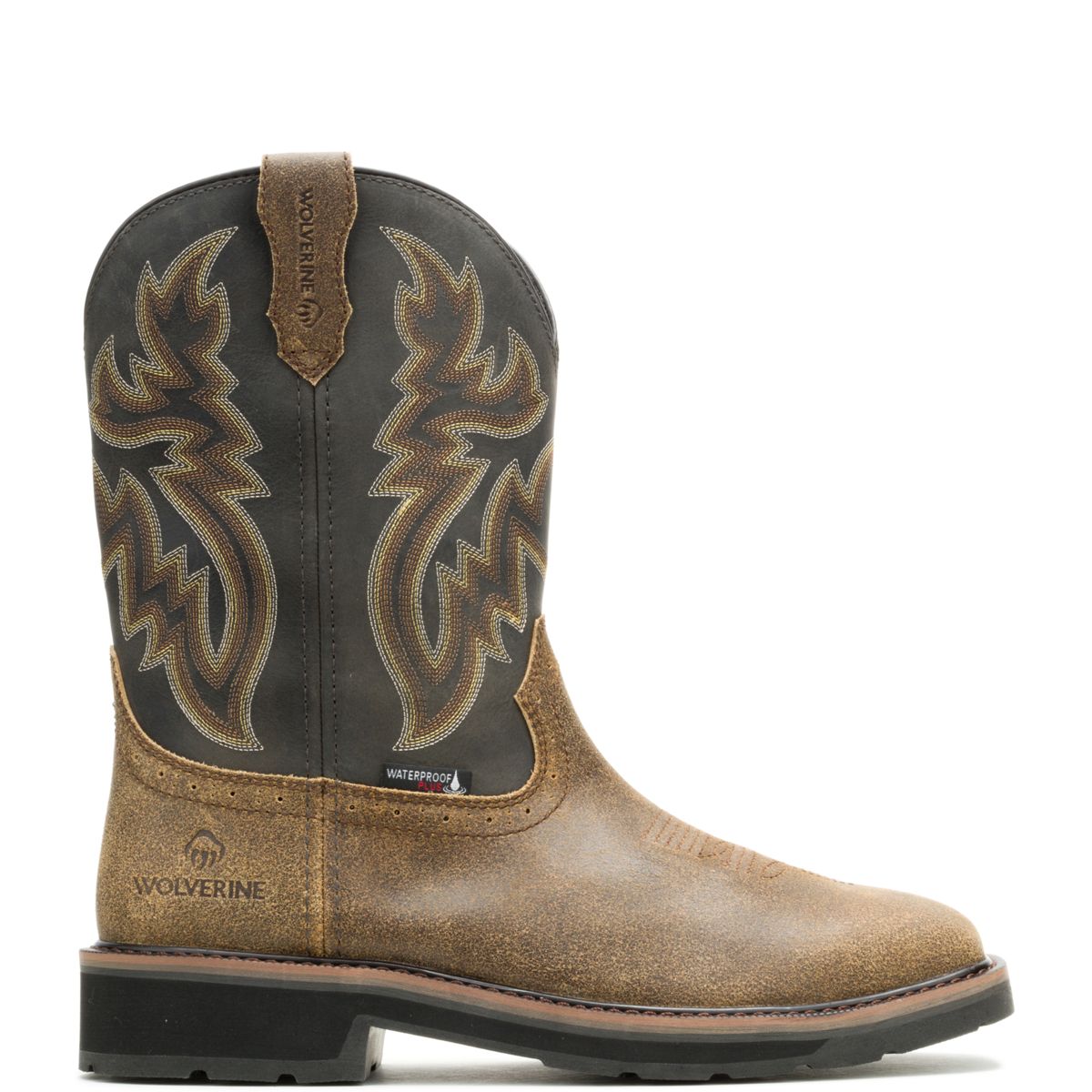 Rancher Pull-On Steel-Toe Work Wellington, Black, dynamic 1