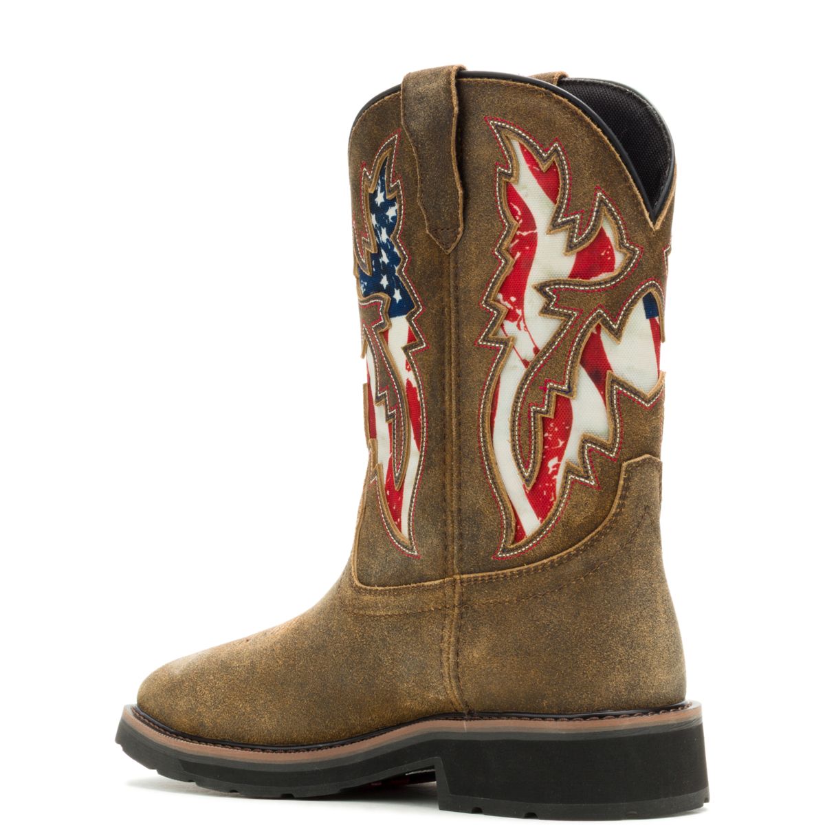 Rancher Waterproof Pull-On Steel-Toe Work Wellington, Brown Flag, dynamic 3