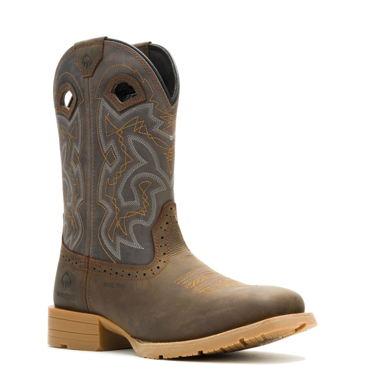 Wheatland Pull-On Steel-Toe Work Wellington, Titanium, dynamic 2