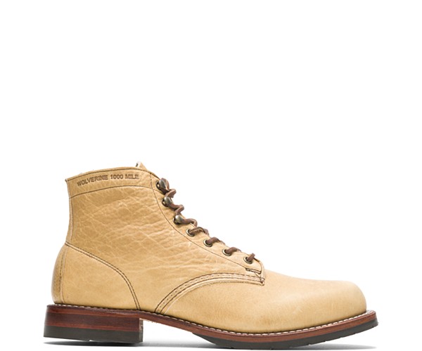Olive Tanned - 1000 Mile Plain-Toe Classic Boot, Natural, dynamic