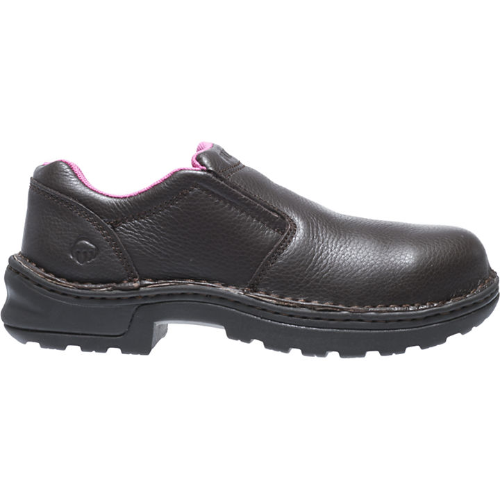 Bailey Opanka Steel-Toe EH Slip-On Work Shoe, Brown, dynamic