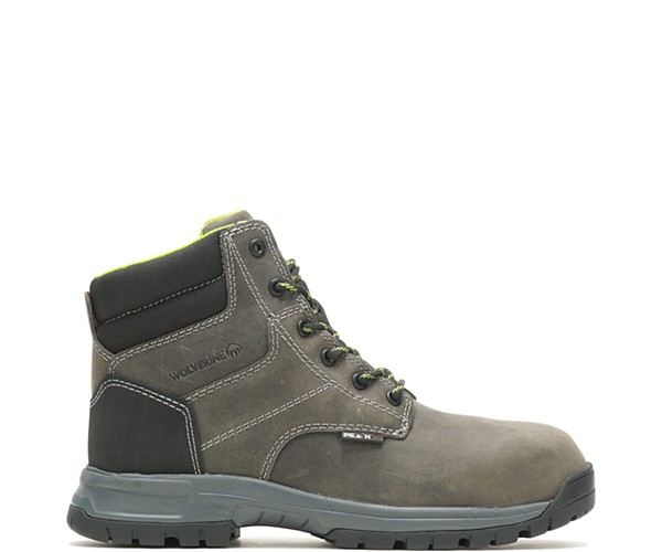 Piper 6" Composite-Toe Work Boot, Charcoal Grey, dynamic