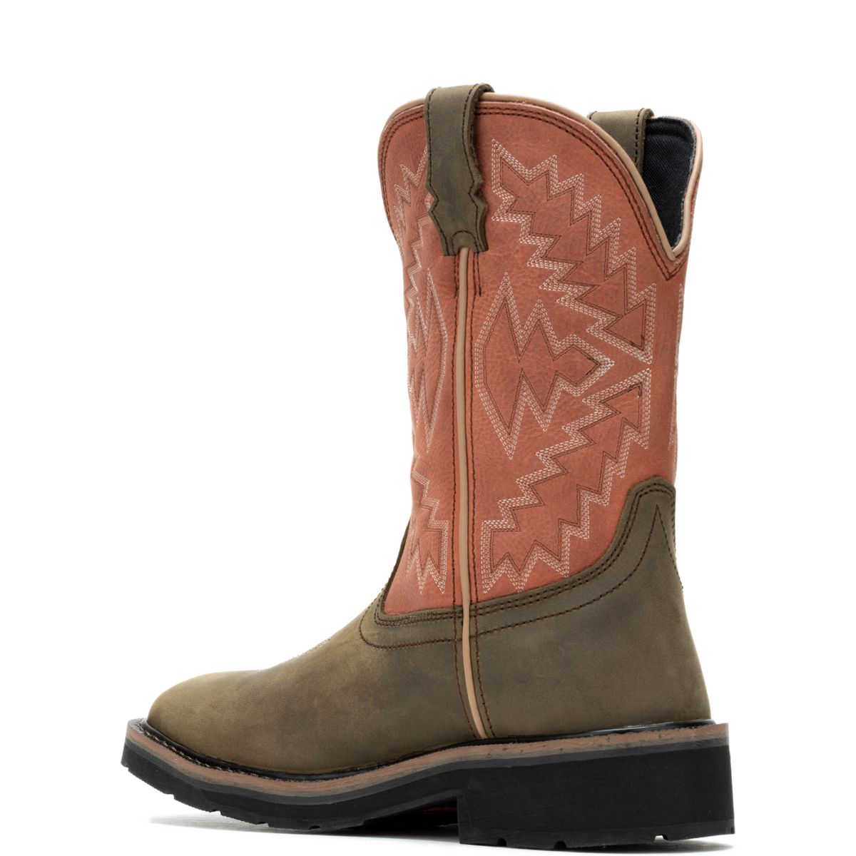 Rancher Arrow Steel-Toe Wellington Work Boot, Rose, dynamic 3