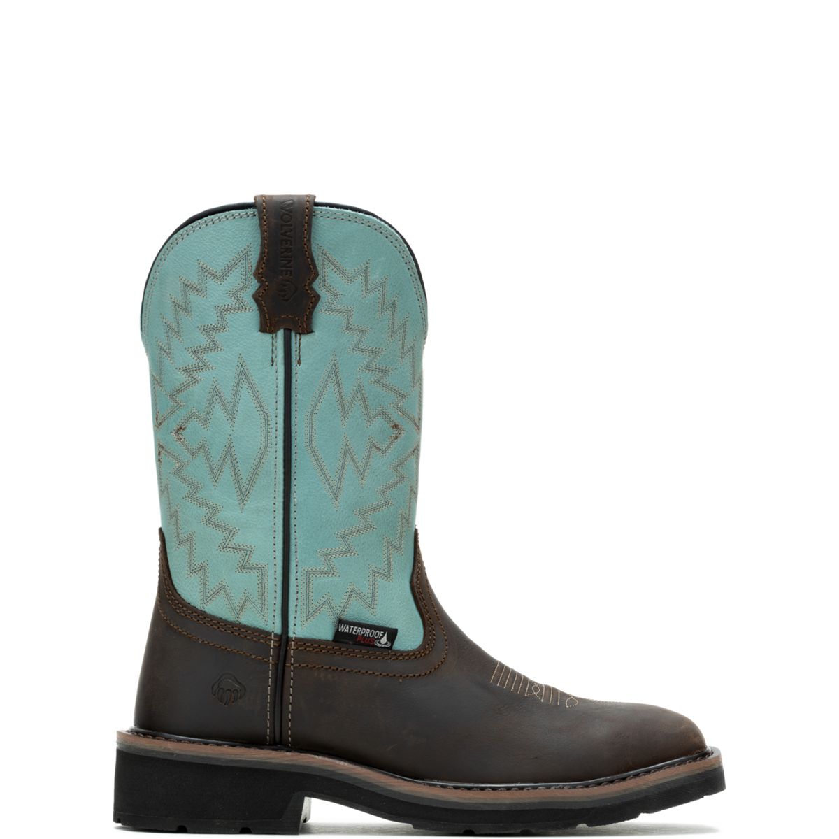 Rancher Arrow Steel-Toe Wellington Work Boot, Aqua, dynamic