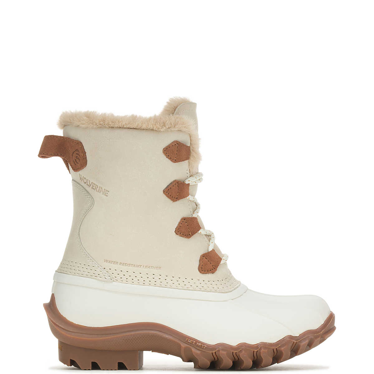 Torrent Faux-Fur Tall Duck Boot, Ivory, dynamic 1