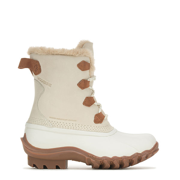 Torrent Faux-Fur Tall Duck Boot, Ivory, dynamic
