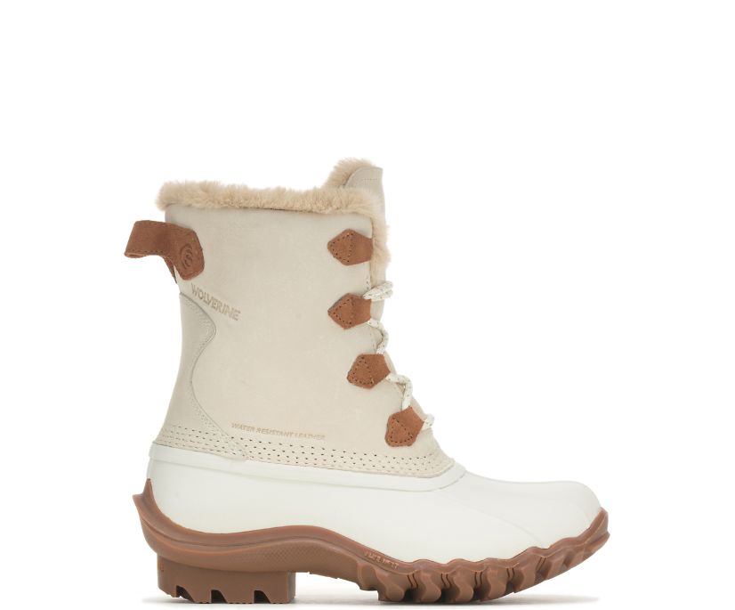 Torrent Faux-Fur Tall Duck Boot, Ivory, dynamic 1