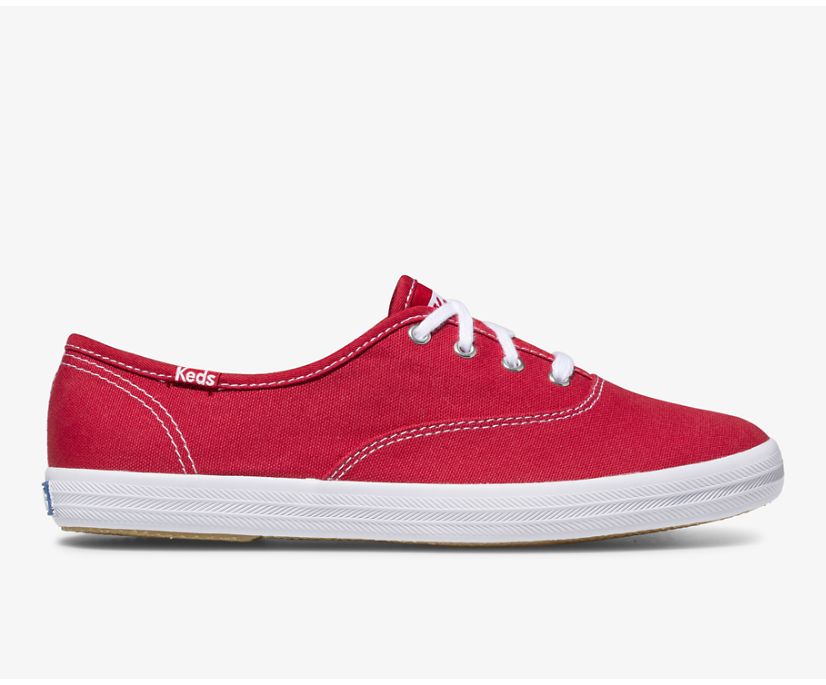 Red Leather & Suede Sneakers for Women |