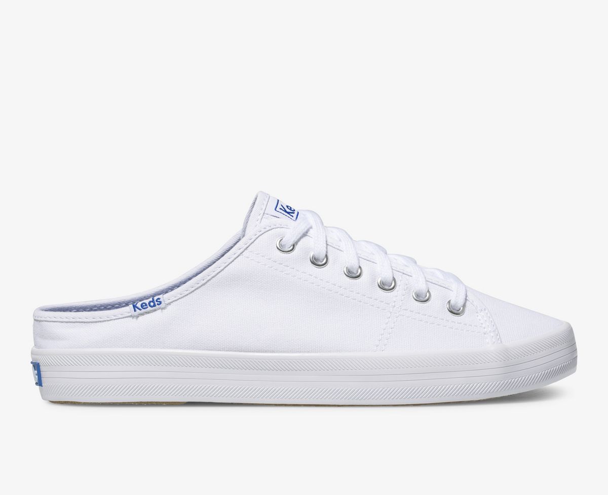keds white canvas slip on shoes