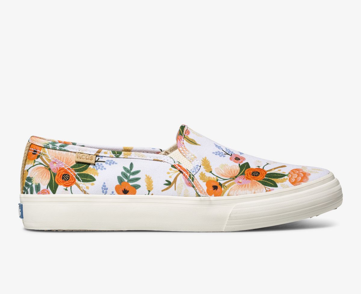 womens floral slip on sneakers