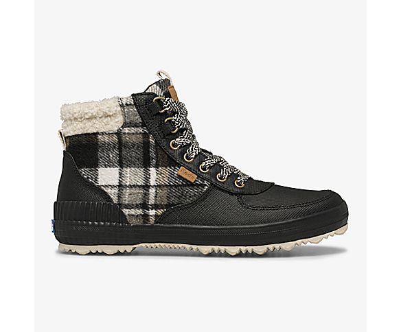 Scout Boot III Water Resistant Twill Plaid w/ Thinsulate™, Black, dynamic