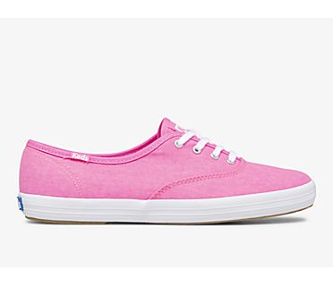 Champion Canvas Neon Washable Sneaker, Neon Pink, dynamic