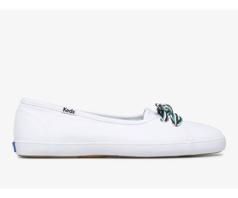 Seaside Canvas Slip On Sneaker, White Multi, dynamic 1