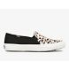 Double Decker Leopard Canvas Slip On Sneaker, Black, dynamic 1